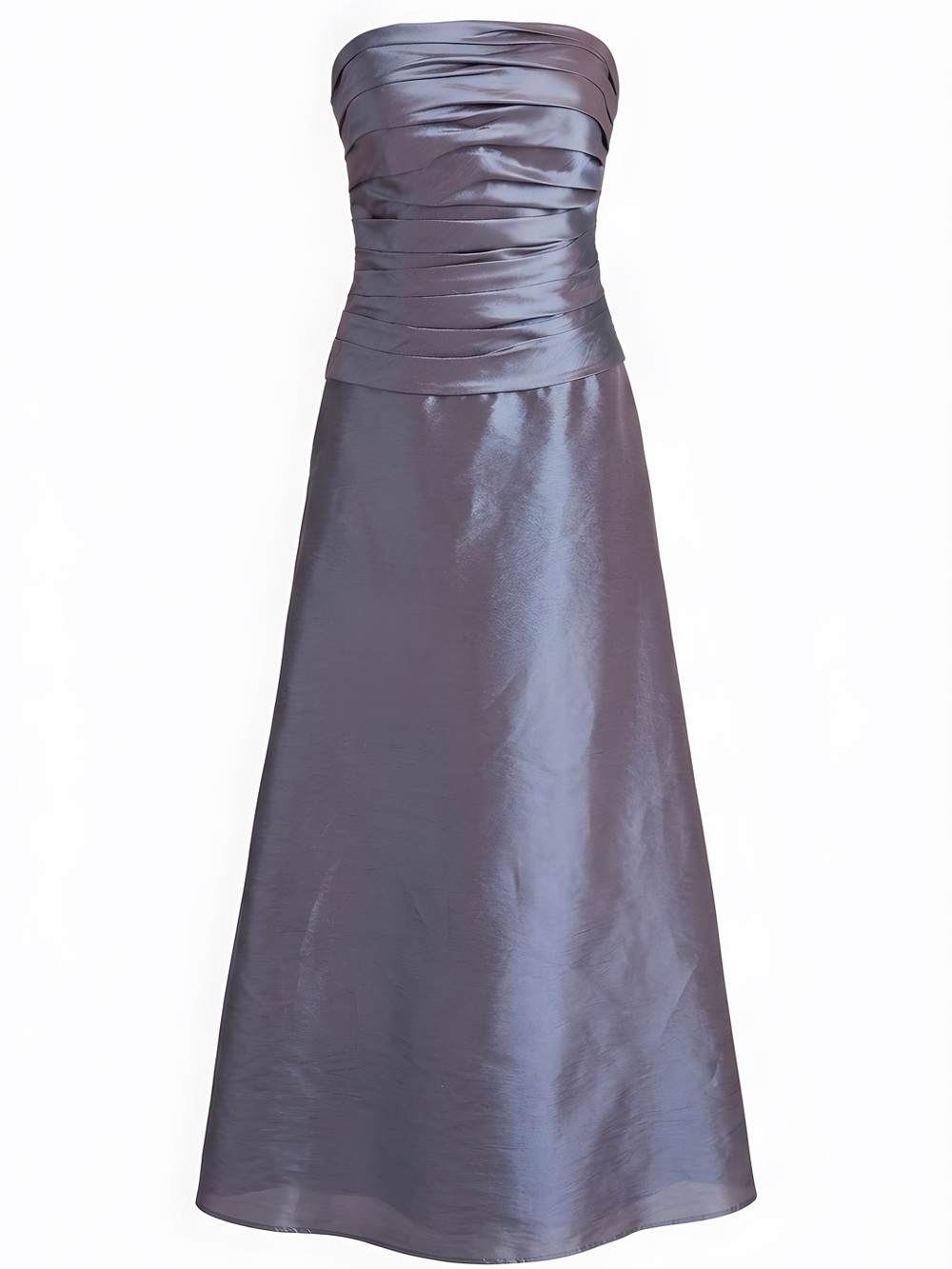 Sale!!! Vintage Bill Levkoff Strapless Ruched Prom Satin Gown in Plum